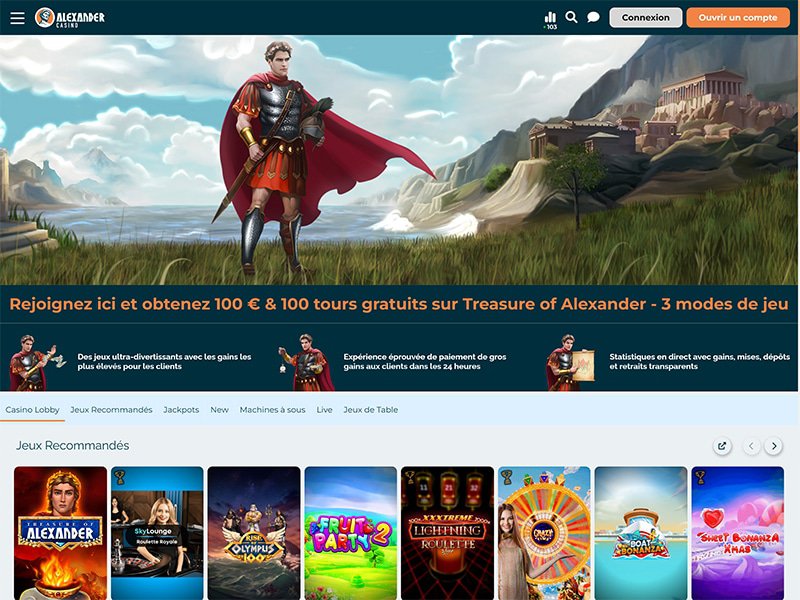 Alexander Casino - Votre casino en ligne en France